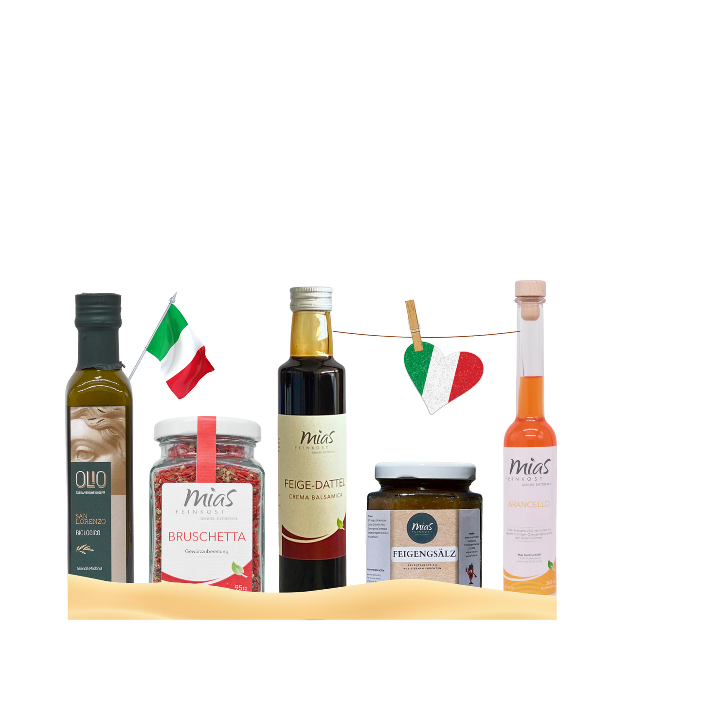 Genuss-Set Italien von Mias – mediterrane Feinkost für zuhause
