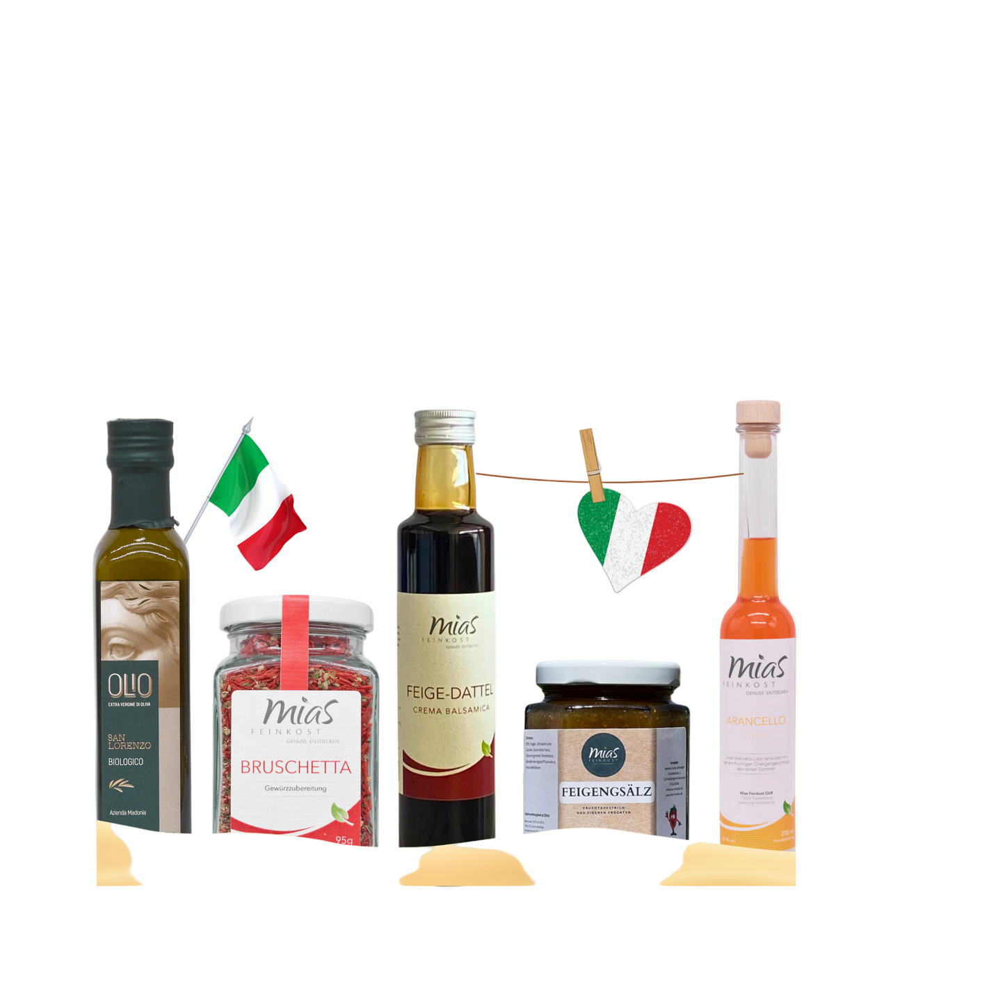 Genuss-Set Italien von Mias – mediterrane Feinkost für zuhause