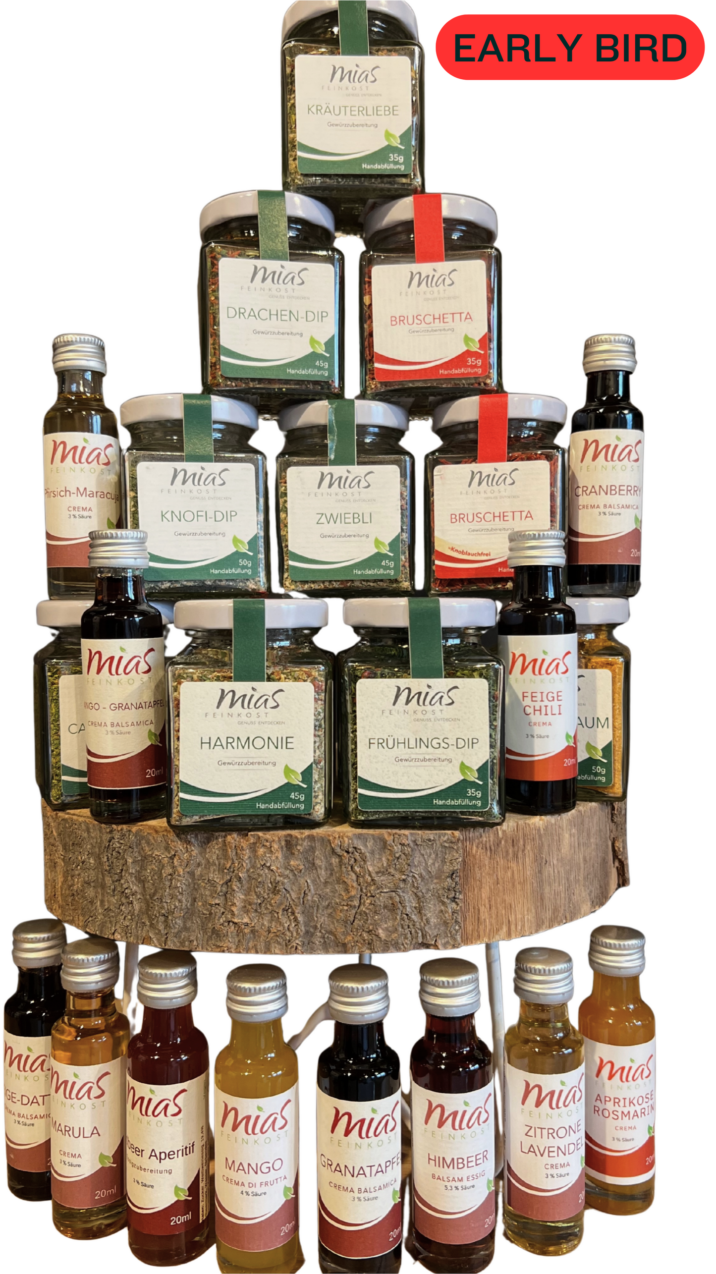 Premium Füllung für Adventskalender – Dips & Essige im Glas