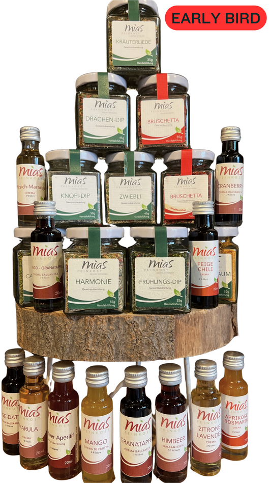 Premium Füllung für Adventskalender – Dips & Essige im Glas