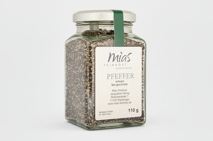 Pfeffer schwarz, fein geschrotet