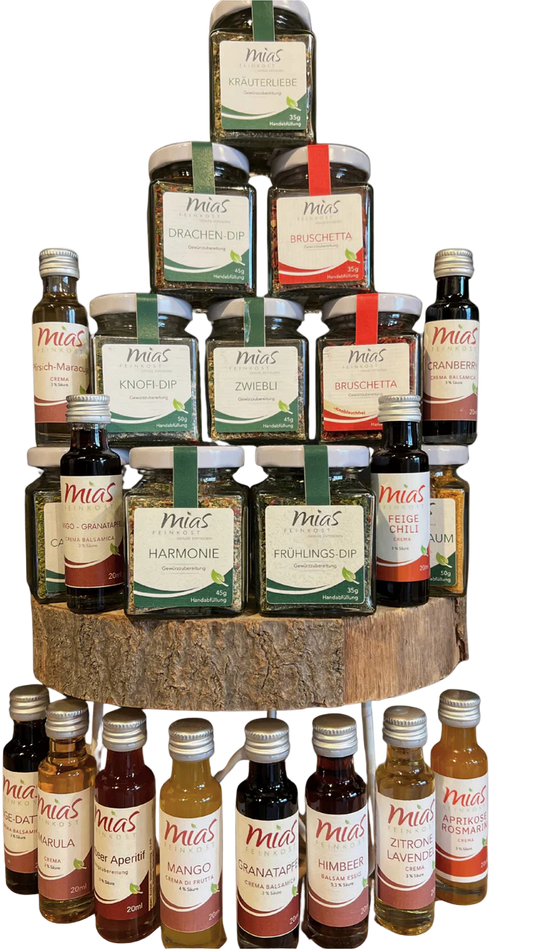 Premium Füllung für Adventskalender – Dips & Essige im Glas