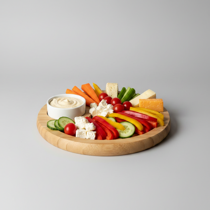 Dip Set - runde Bambusschale und Diplöffel