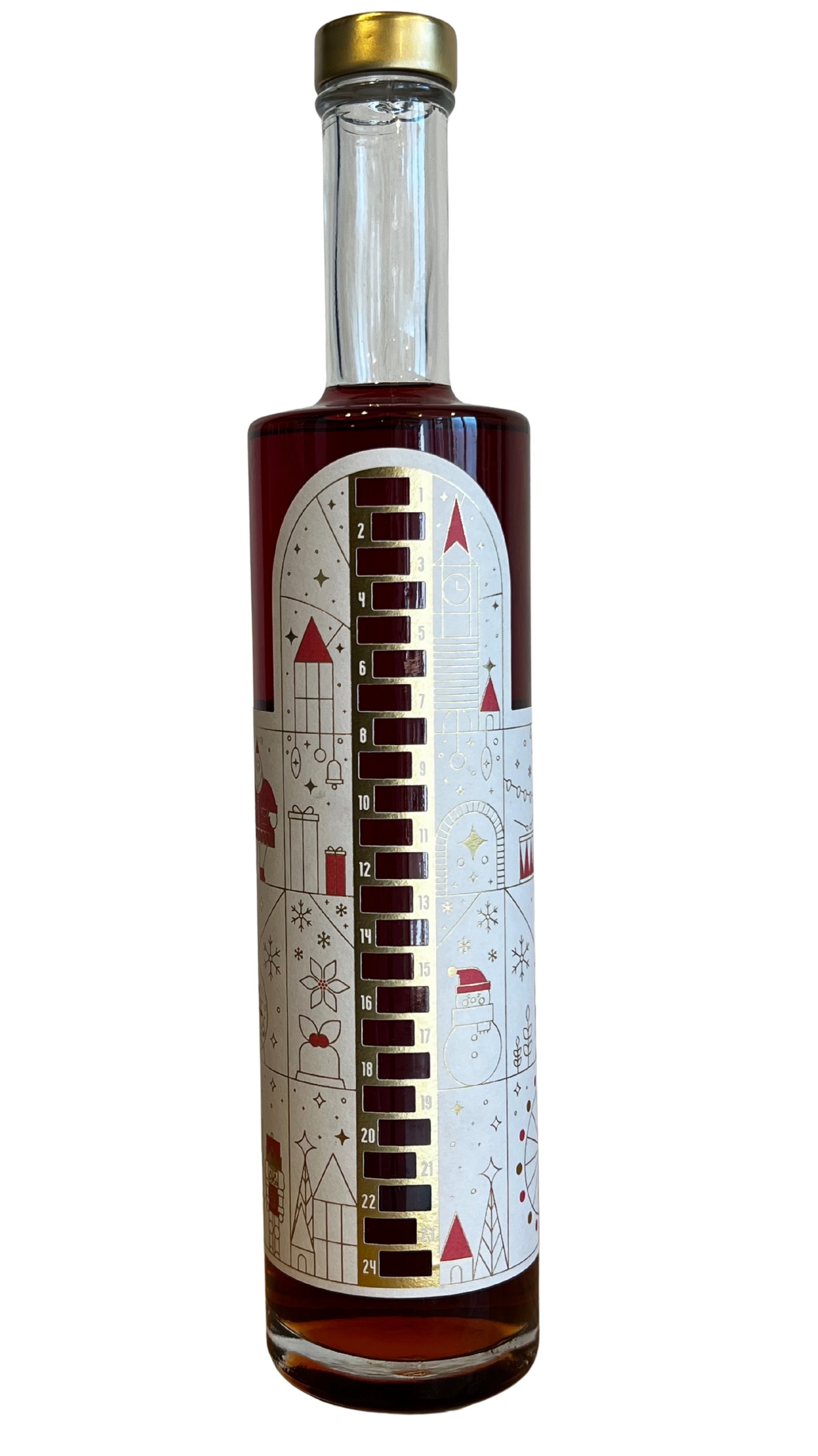 Adventskalenderflasche Likör